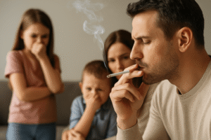 اثرات مضر دود سیگار برای اعضای خانواده