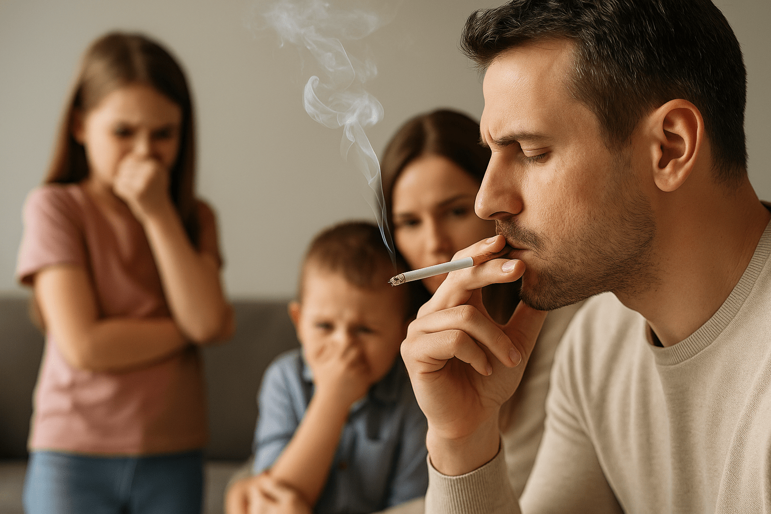 اثرات مضر دود سیگار برای اعضای خانواده